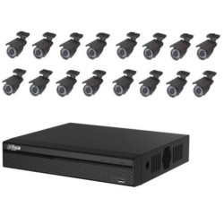 Sistema de Circuito Cerrado de Seguridad DVR y 16 Cámaras  OF4161 Officinca